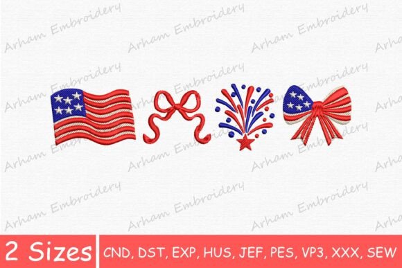 American Flag Bow Fireworks