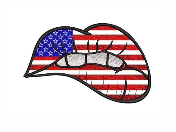 American Flag Lips