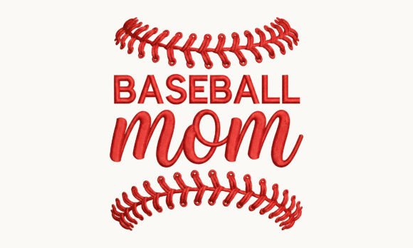 Baseball Mom Embroidery Design PNG