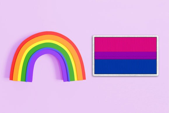 Bisexual Pride Flag ITH Feltie Applique