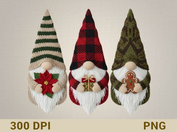 Christmas Gnomes Embroidery Design Set