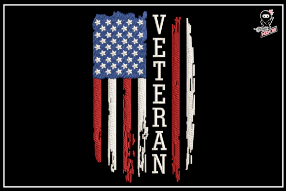 Distressed American Flag Veteran