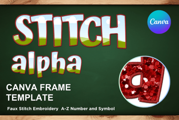 Faux Embroidery Canva Frame Letters_1