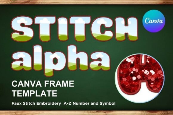 Faux Embroidery Canva Frame Letters_20