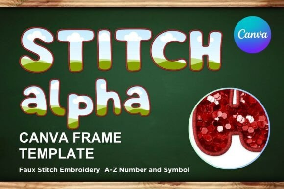 Faux Embroidery Canva Frame Letters_23
