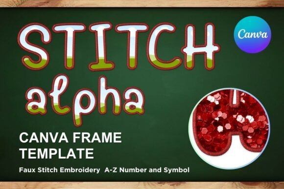 Faux Embroidery Canva Frame Letters_31
