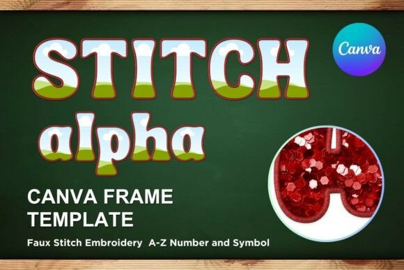 Faux Embroidery Canva Frame Letters_34