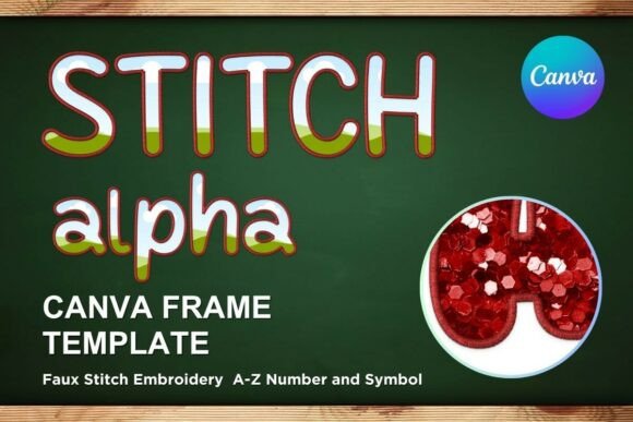 Faux Embroidery Canva Frame Letters_35