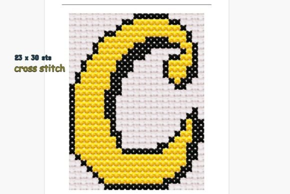 Letter C Cross Stitch Pattern Alphabet