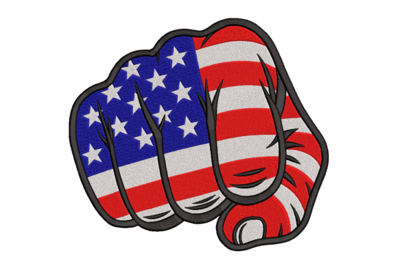 Patriotic American Flag Fist