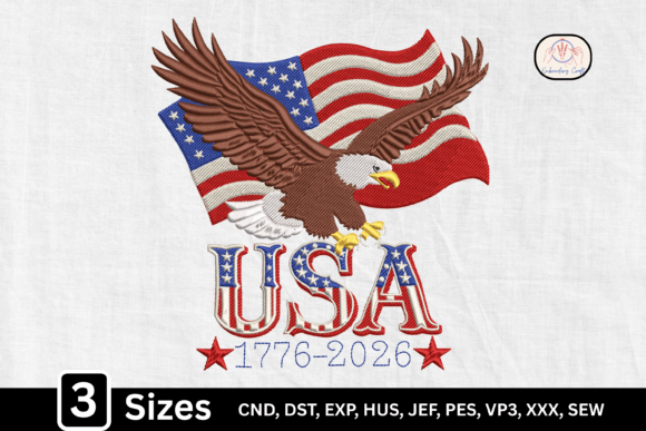 Patriotic Eagle American Flag