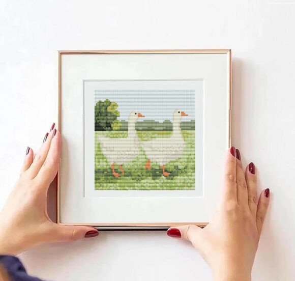 Walking Geese Nature Cross Stitch PDF